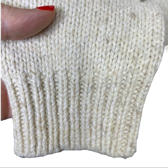 Woolrich Sweater Bird Motif Deep Ecru Heather Size XSP - Picture 4 of 10